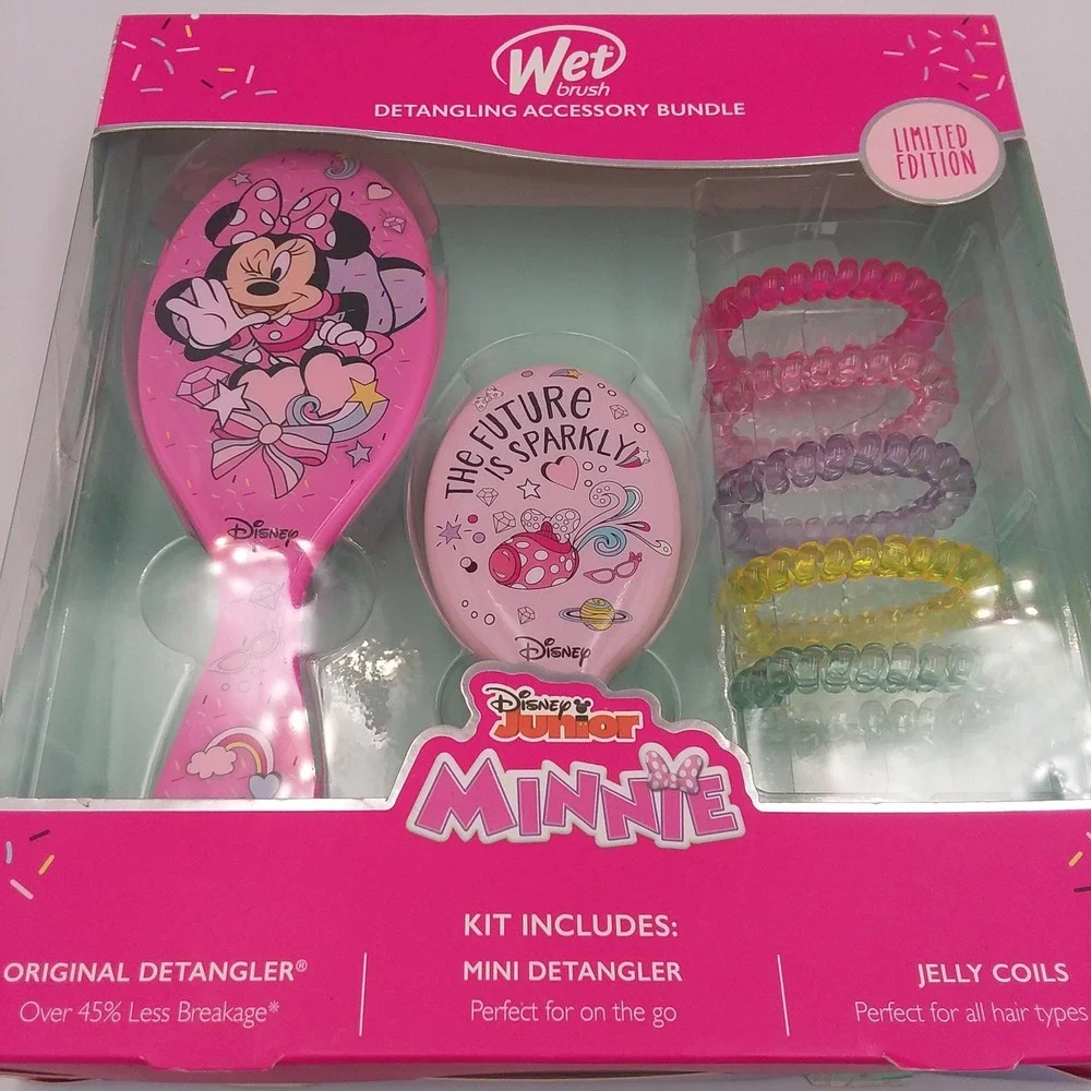 Wet Brush Disney Junior Minnie Mouse Detangling Accessory Bundle Limited Edition